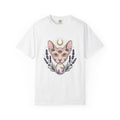 Sphynx Cat T-Shirt Boho Chic Metaphysical Gift Women Line Art T-Shirt Hairless Cat T-Shirt Bohemian Fan Minimalist T-Shirt Spiritual Graphic Folk