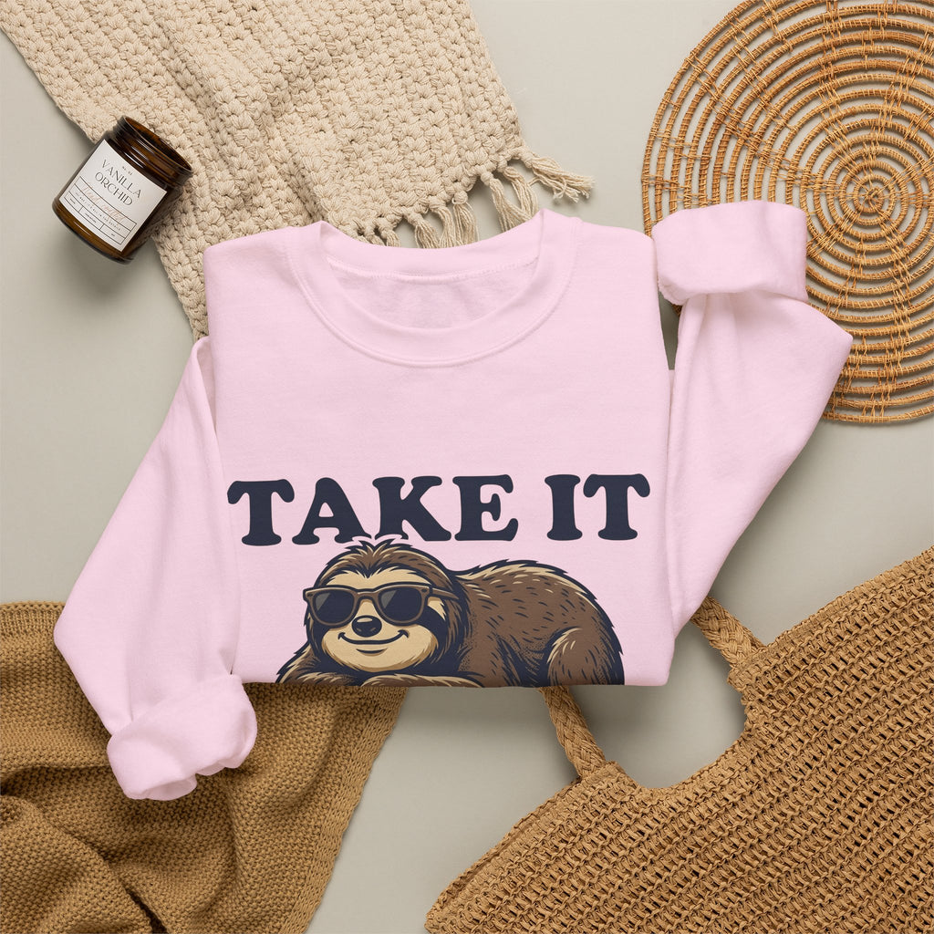 Sloth Shades Sweatshirt Funny Wildlife Gift Women Comic Sweatshirt Cool Shades Sweatshirt Humor Fan Cartoon Sweatshirt Animal Graphic Vintage Tropical Leaf