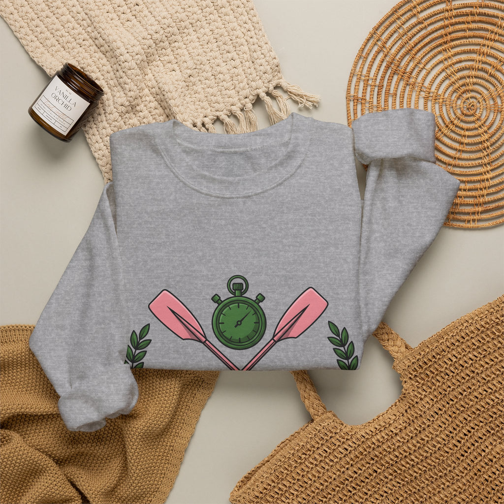 Rowing Oars Rowing Team Gift Classic Oars Rower Enthusiast Retro Crew Vintage Stopwatch Sweatshirt