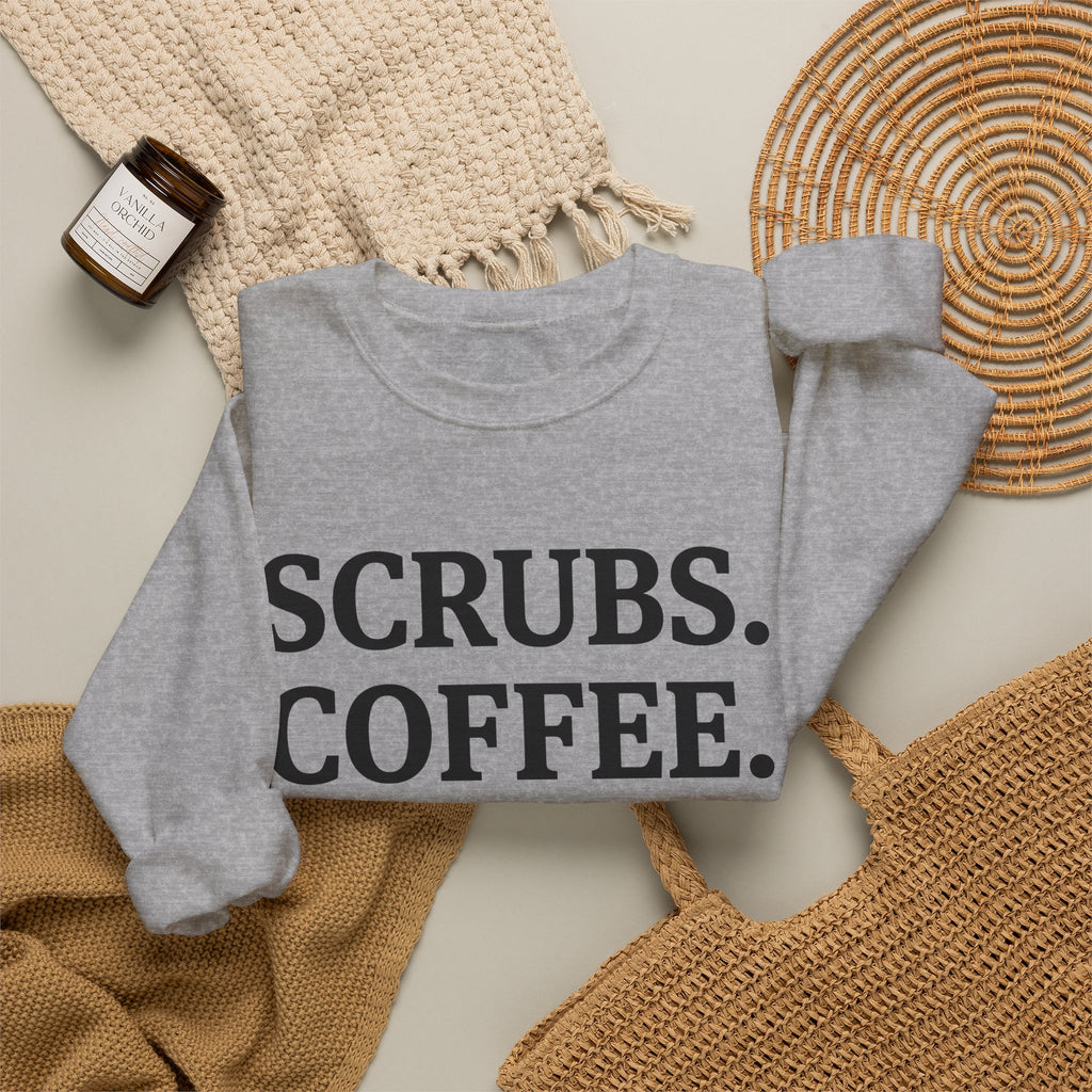Coffee Cup Sweatshirt Nurse Humor Gift Women Modern Sweatshirt Sweatshirt Sweatshirt Rn Fan Contemporary Sweatshirt Funny Graphic Minimalist Teal Highlight Sweatshirt