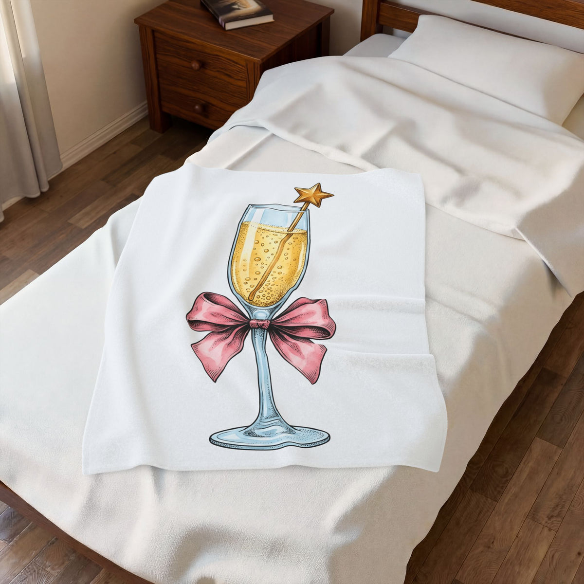 Flute Glass Holiday Occasion Gift Minimalist Glassware Christmas Fan Simple Celebration Blanket