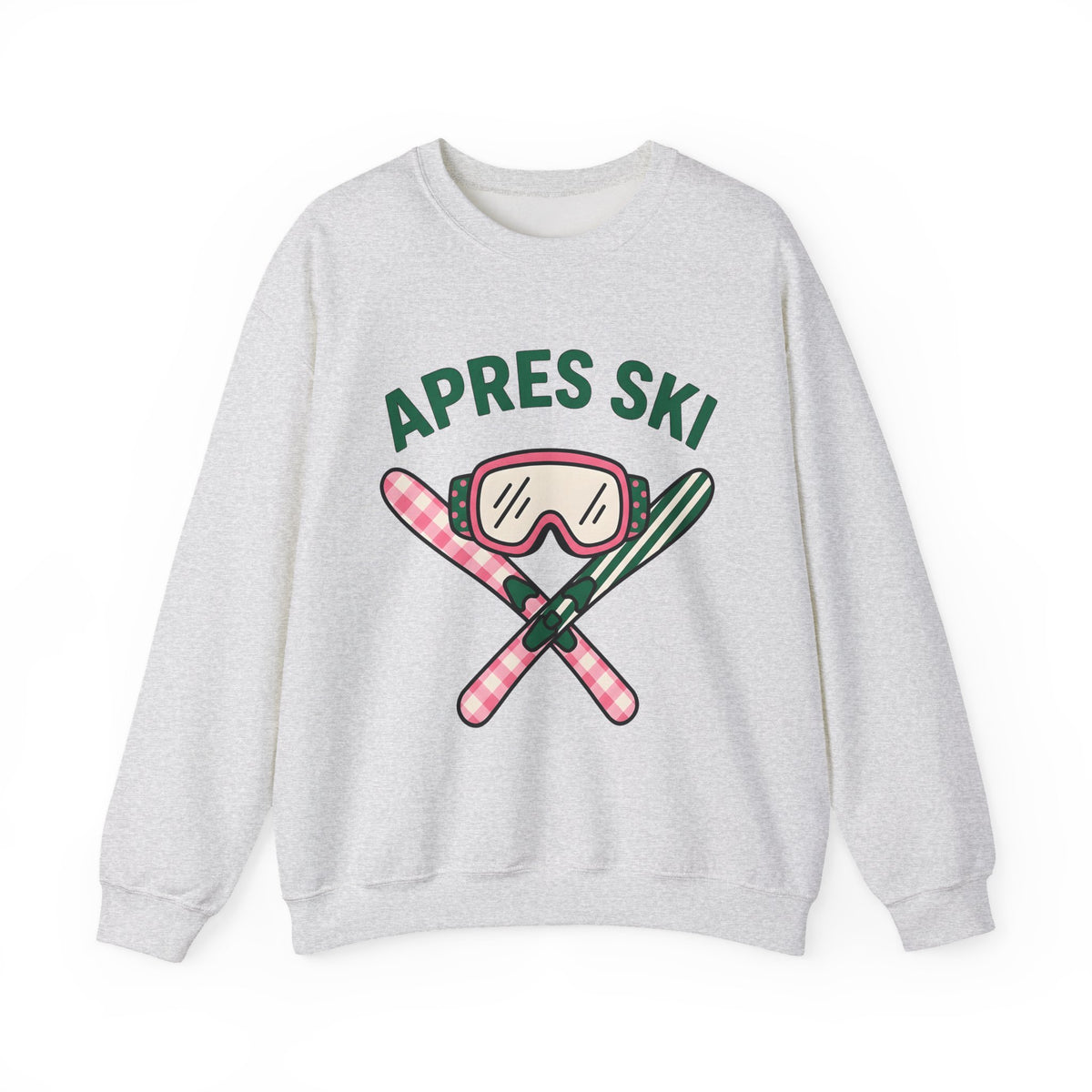 Ski Goggles Sweatshirt Skiing Winter Gift Women Cartoon Sweatshirt Snow Goggles Sweatshirt Snowboarder Enthusiast Comic Sweatshirt Frost Graphic Retro Crossed
