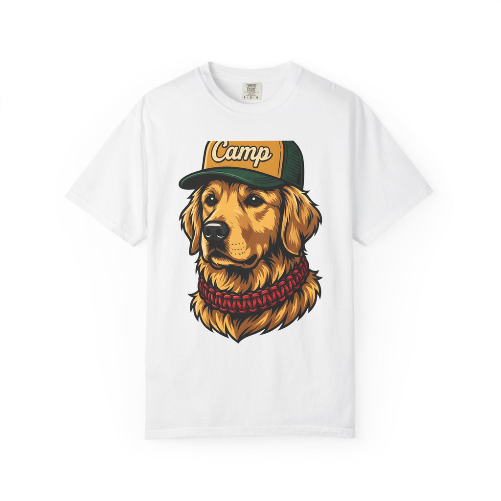 Golden Retriever T-Shirt Dog Hiking Gift Women Hand Drawn T-Shirt Retriever T-Shirt Dog Fan Illustrated Graphic T-Shirt Classic Cap T-Shirt