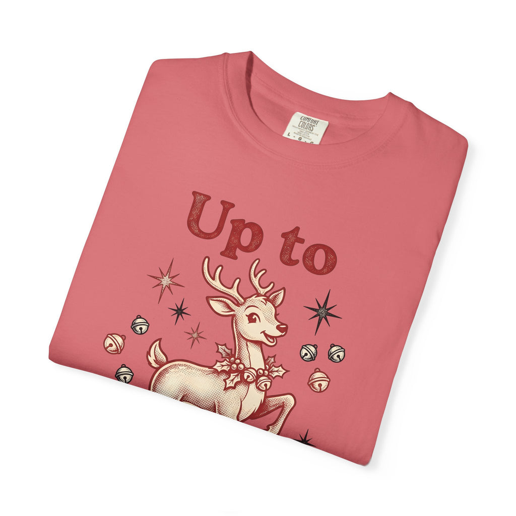 Reindeer Graphic T-Shirt Christmas Holiday Gift Women Vintage T-Shirt Caribou T-Shirt Xmas Fan Distressed T-Shirt Seasonal Graphic Retro Jingle