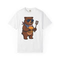 Bear Sandwich T-Shirt 4th Of July Grilling Gift Women Comic T-Shirt Sandwich T-Shirt Independence Fan Cartoon T-Shirt Barbecue Graphic Vintage