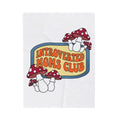 Crimson Fungi Blanket Mom Wildlife Gift Women Old School Blanket Red Fungus Blanket Mother Fan Retro Blanket Animal Graphic Antiqued Dots Blanket