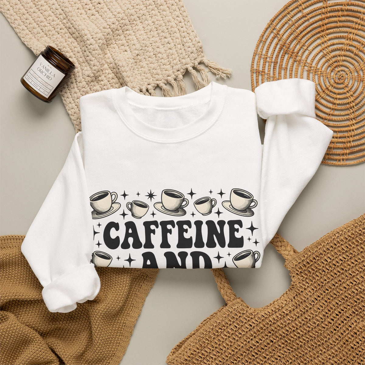 Coffee Cups Sweatshirt Mom Coffee Gift Women Bold Sweatshirt Sweatshirt Sweatshirt Mother Fan Coffee Sweatshirt Graphic Retro Stars Sweatshirt