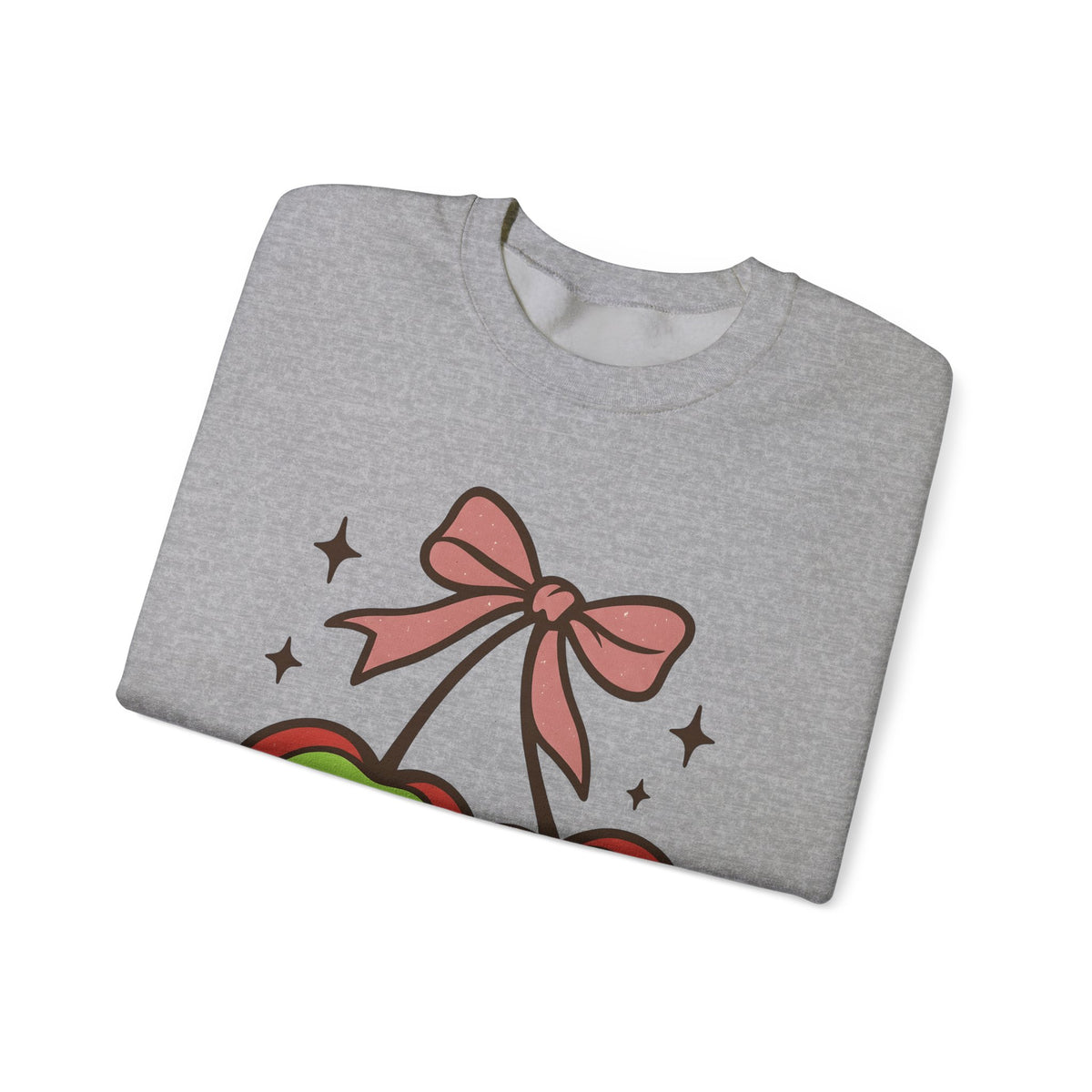 Skull Cherry Sweatshirt Halloween Eerie Gift Women Fun Sweatshirt Sugar Skull Sweatshirt Spooky Fan Cartoon Sweatshirt Dark Graphic Bow Tie Sweatshirt