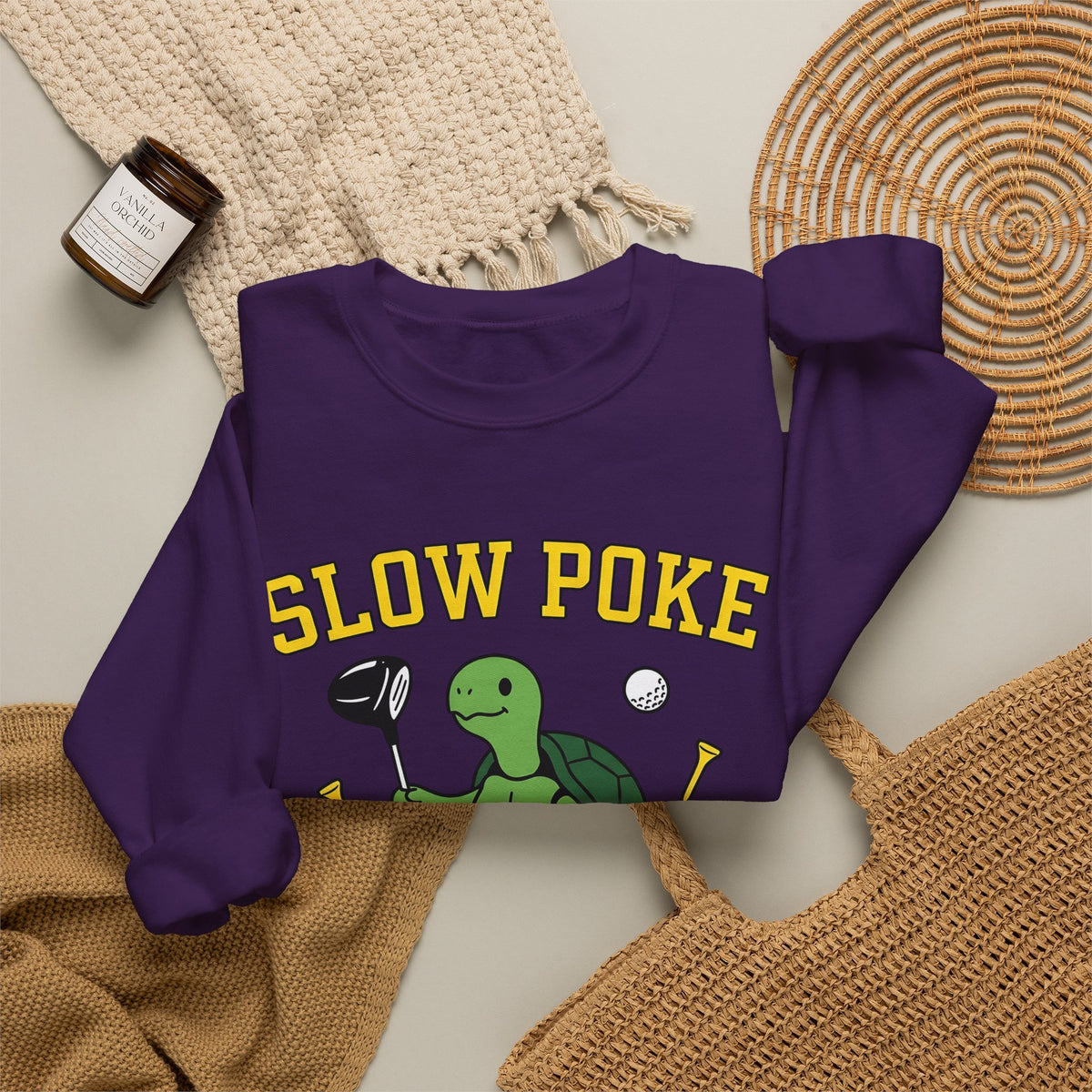 Turtle Golf Sweatshirt Golf Animal Gift Women Cartoon Sweatshirt Golfer Sweatshirt Golfer Fan Toon Sweatshirt Wildlife Graphic Retro Golf Ball Sweatshirt