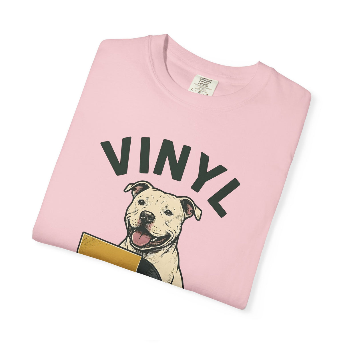 Pit Bull Dog Dog Sound Gift Distressed Pibble Dog Fan Grunge Audio Line Vinyl T-Shirt