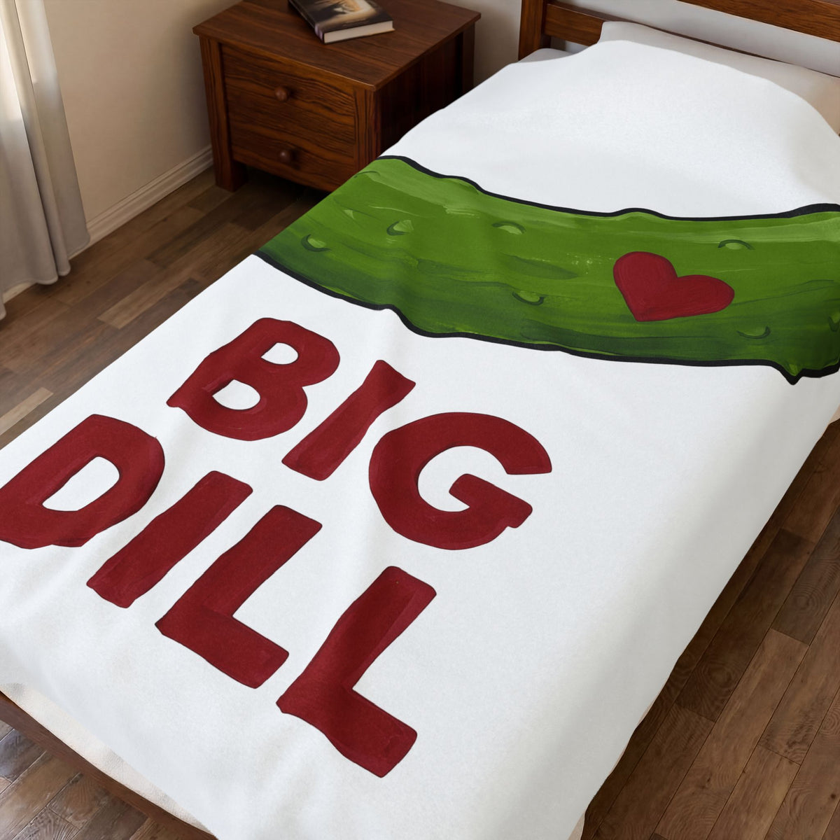 Pickle Illustration Blanket Funny Gastronomy Gift Women Doodle Blanket Dill Blanket Humor Fan Cartoon Blanket Food Graphic Outline Heart Shape