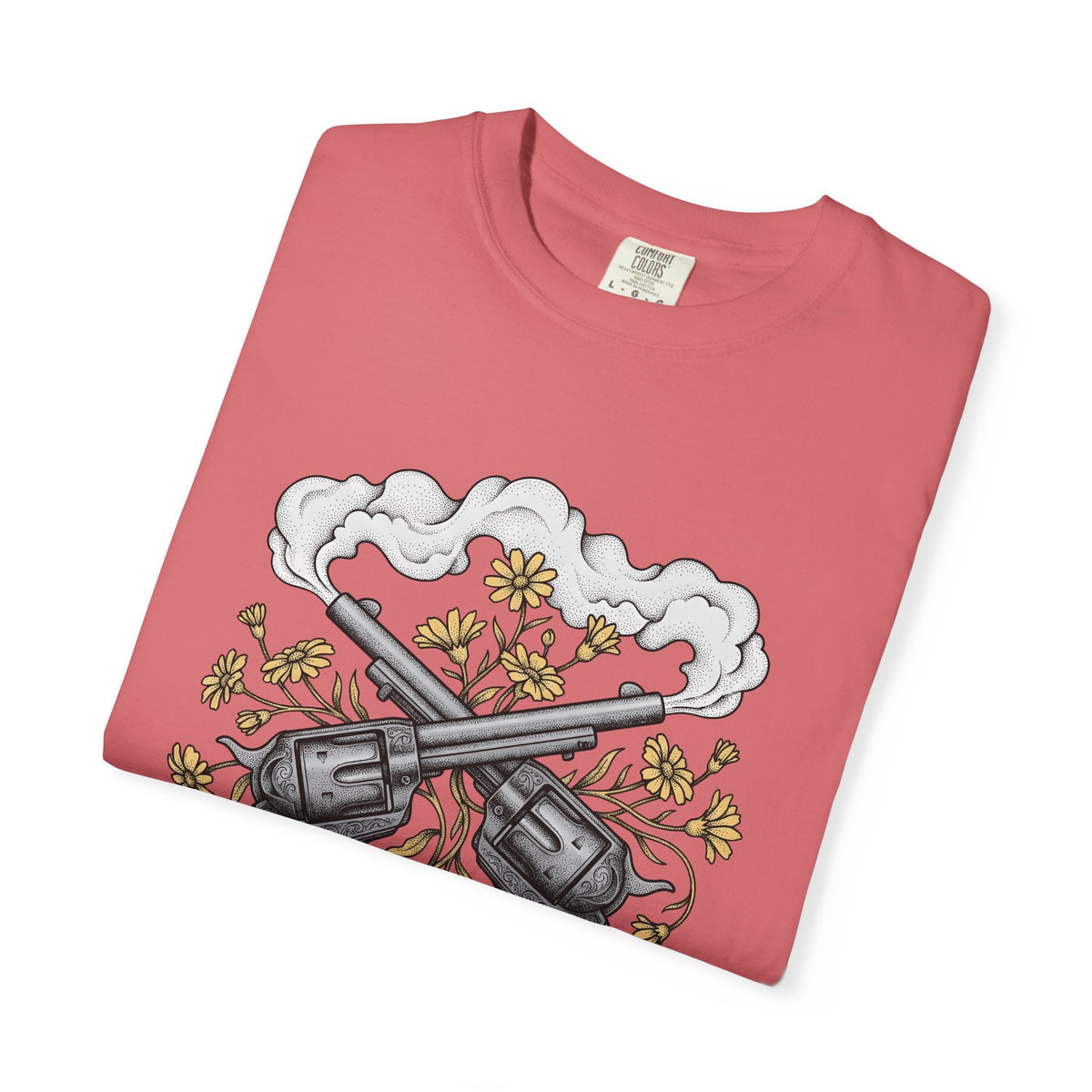 Crossed Guns T-Shirt Cowgirl Country Gift Women Neo Traditional T-Shirt Pistols T-Shirt Cowboy Fan Gunslinger T-Shirt Rural Graphic Rustic Field
