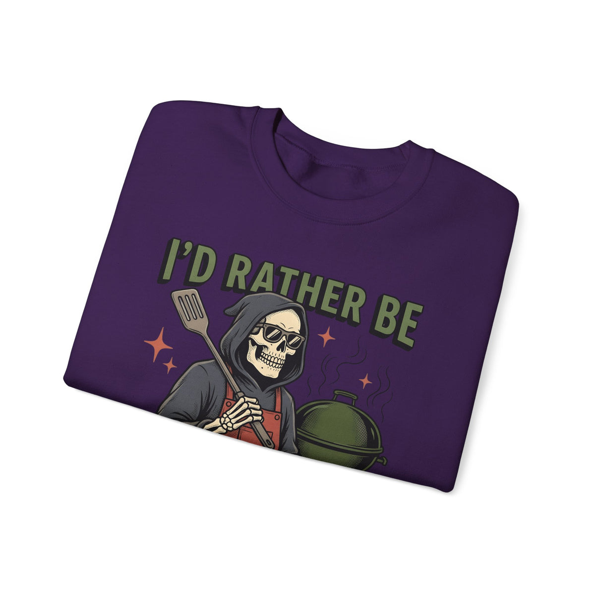 Skull Cook Sweatshirt Grilling Joke Gift Women Comic Sweatshirt Skeleton Sweatshirt Barbecue Fan Cartoon Sweatshirt Pun Graphic Retro Barbeque Sweatshirt