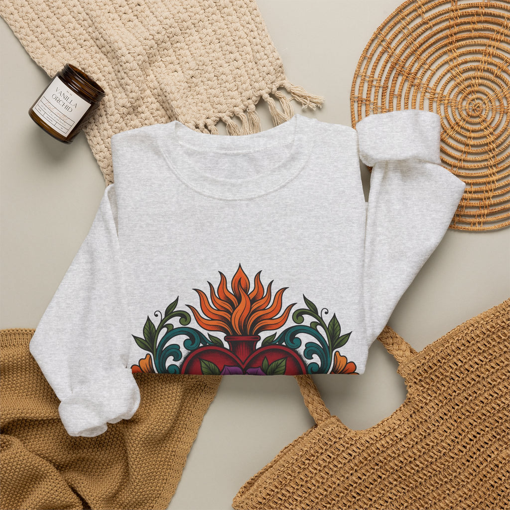Love Blossom Boho Chic Bloom Gift Ink Flower T Sweatshirt