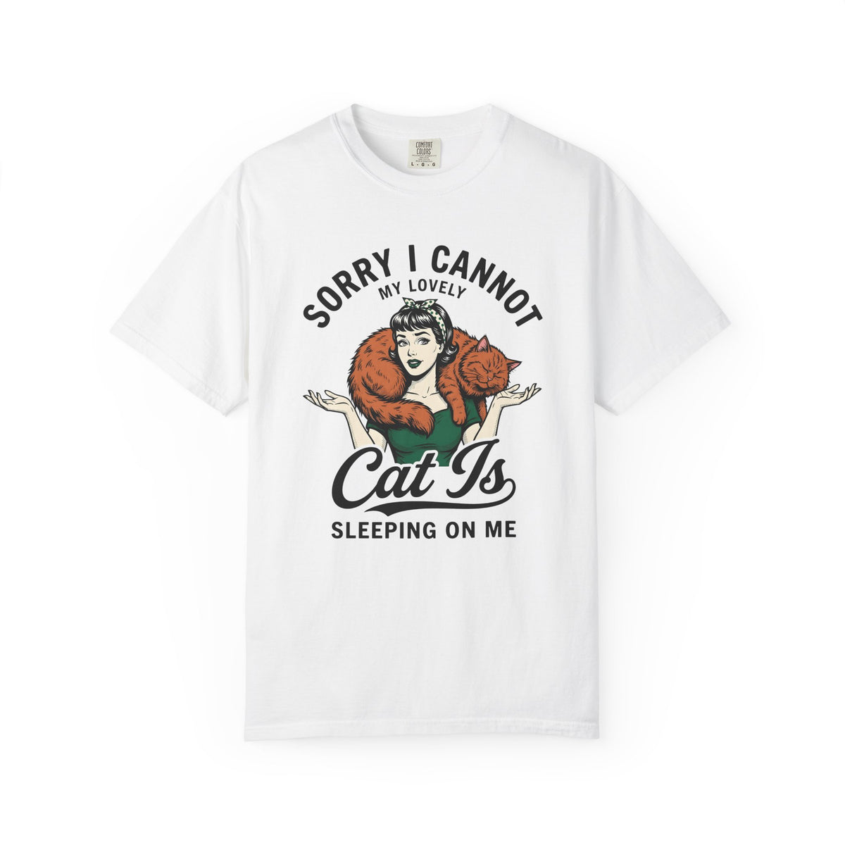 Feline Shoulder T-Shirt Cat Critter Gift Women Animated T-Shirt Cat T-Shirt Kitty Fan Cartoon T-Shirt Creature Graphic Nostalgic Vintage Clothing