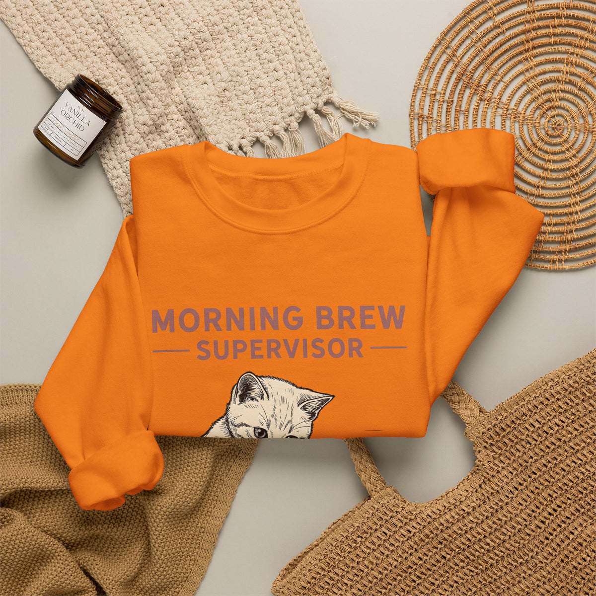 Cat Coffee Cup Cat Coffee Gift Hand Drawn Coffee Mug Cat Fan Illustrated Caffeinated Sweatshirt