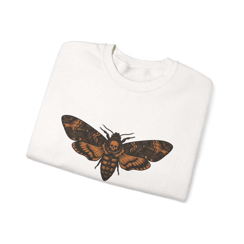 Skeleton Moth Sweatshirt Halloween Mysticism Gift Women Retro Sweatshirt Moth Sweatshirt Horror Fan Gothic Sweatshirt Occult Graphic Dark Magic Jar Sweatshirt