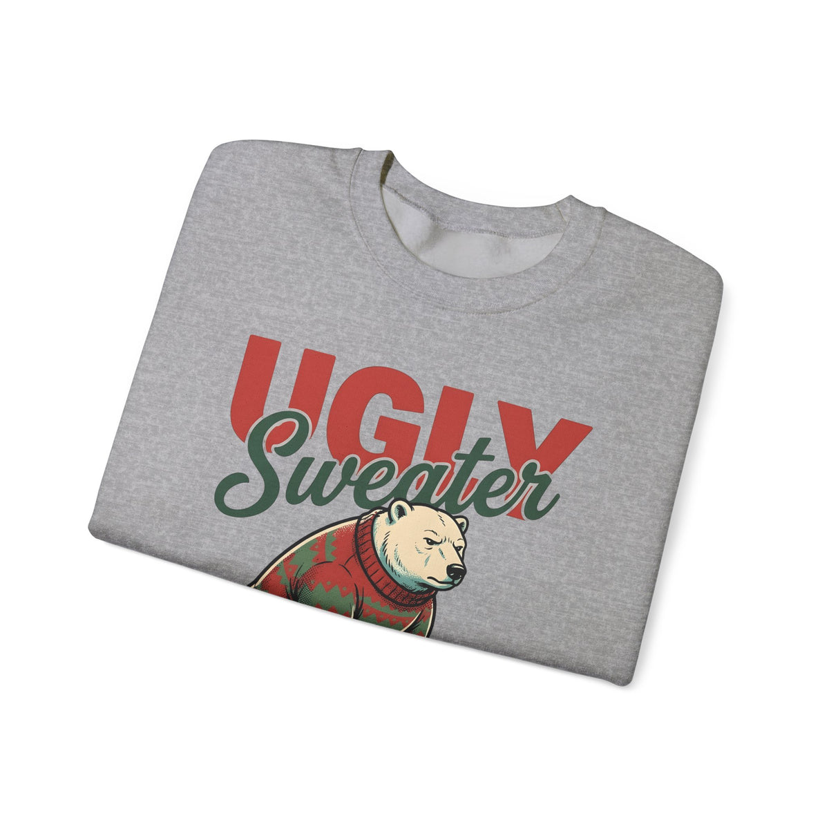Arctic Bear Sweater Christmas Fauna Gift Nostalgic Polar Bear Xmas Fan Vintage Wildlife Doodle Sweatshirt