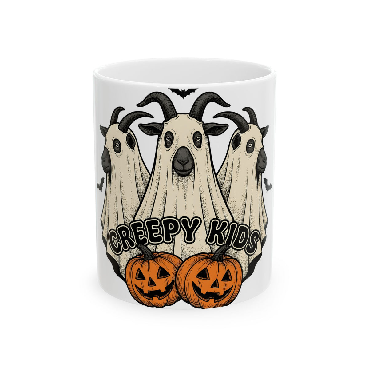 Phantom Goat Halloween Creature Gift Classic Specter Horror Fan Cryptid Monster Outline Carved Mug