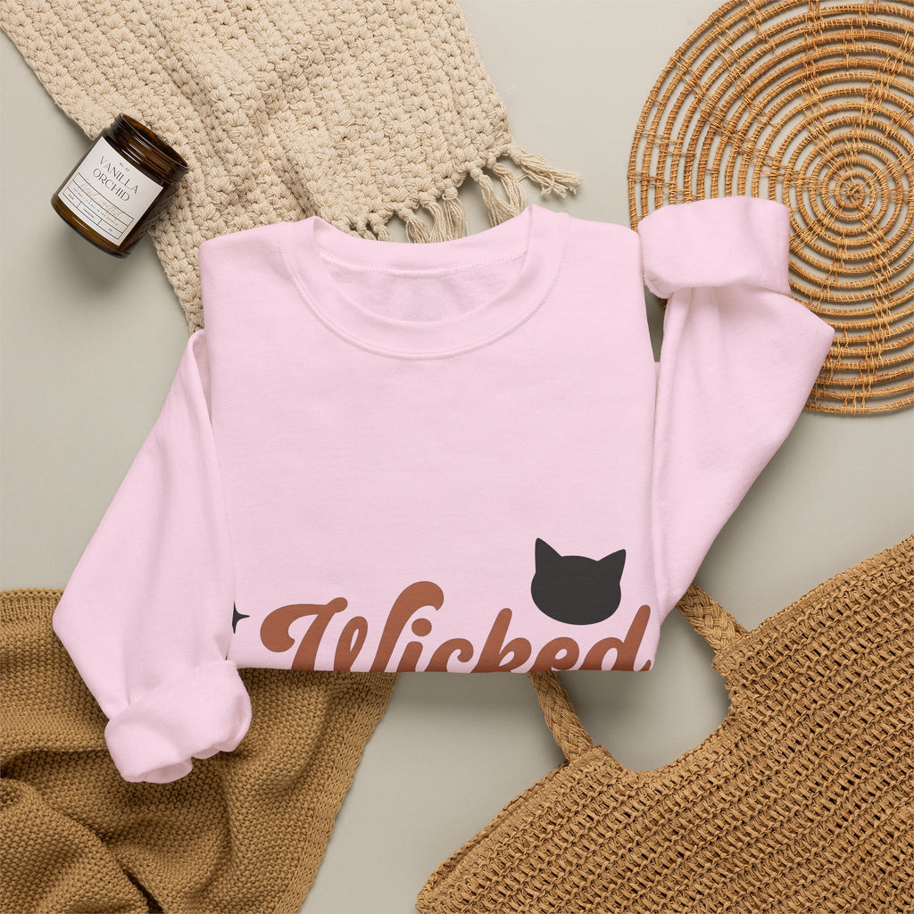 Feline Shape Sweatshirt Halloween Style Gift Women Classic Sweatshirt Cat Sweatshirt Horror Fan Retro Sweatshirt Fashion Graphic Simple Twinkles Sweatshirt