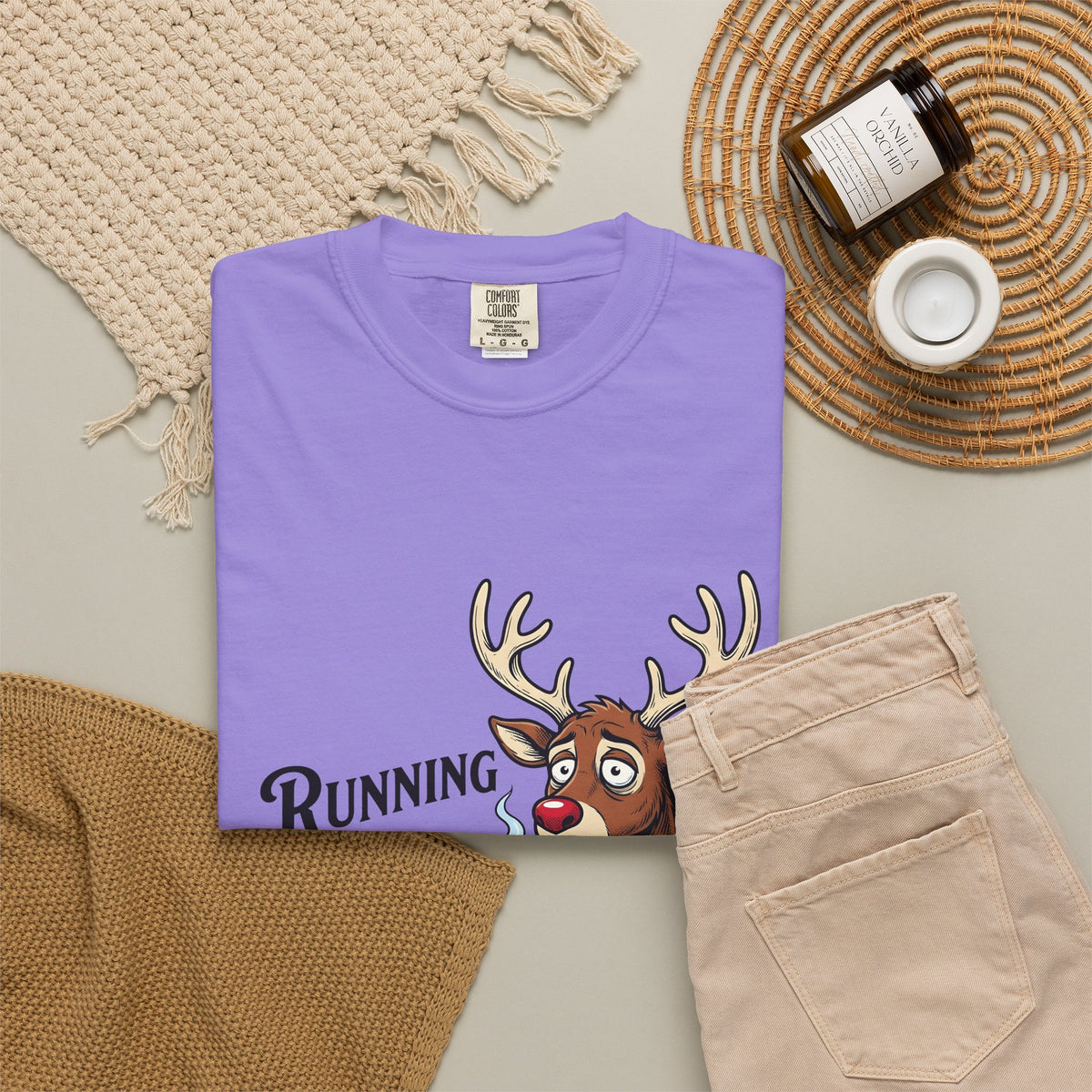 Reindeer Coffee Christmas Humor Gift Cartoon Coffee Xmas Fan Funny Vintage Mug T-Shirt