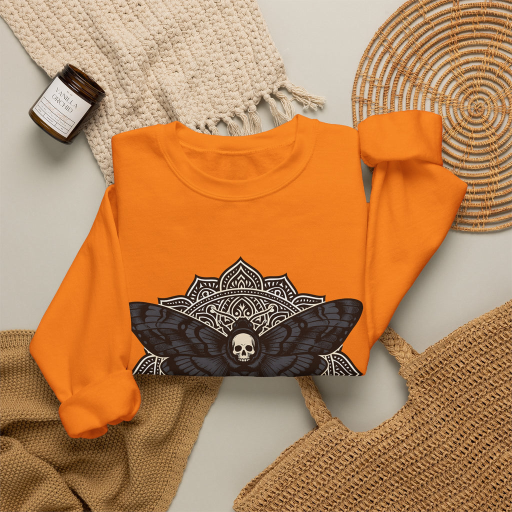 Bug Skull Sweatshirt Boho Chic Dark Fashion Gift Women Floral Sweatshirt Insect Skull Sweatshirt Bohemian Fan Botanical Sweatshirt Gothic Graphic Sketch