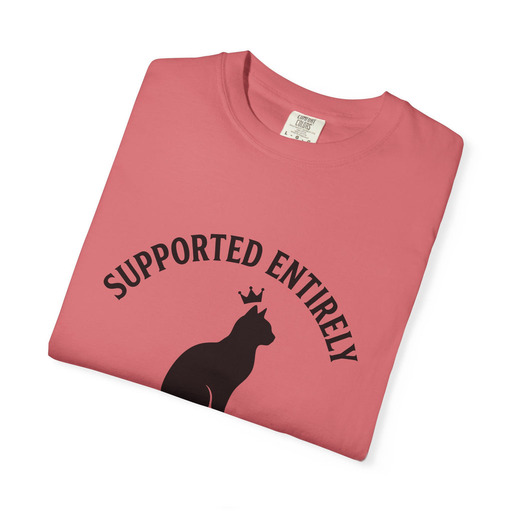 Cat Outline T-Shirt Cat Animal Gift Women Simple T-Shirt Kitten T-Shirt Cat Fan Feline T-Shirt Creature Graphic Retro Tiara T-Shirt