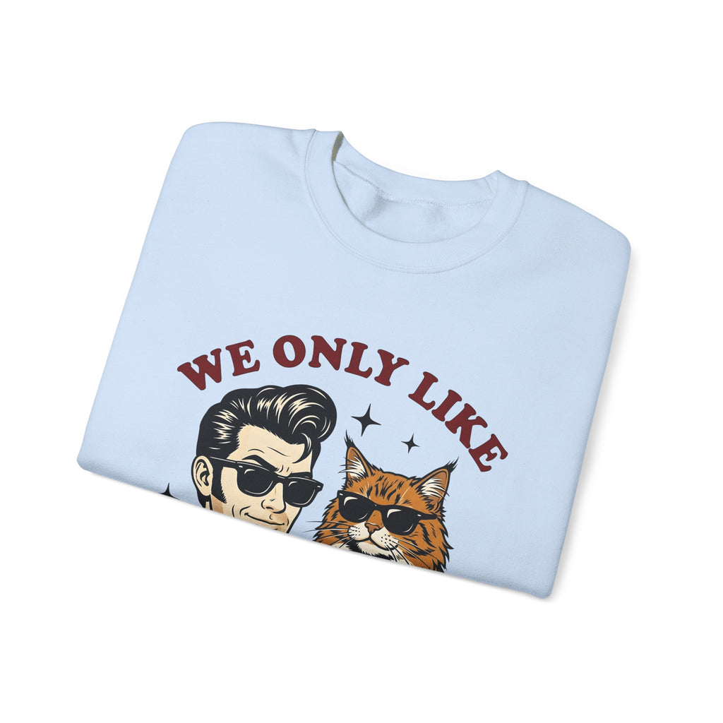 Cat Man Sunglasses Sweatshirt Cat Humor Gift Women Retro Sweatshirt Cool Cat T