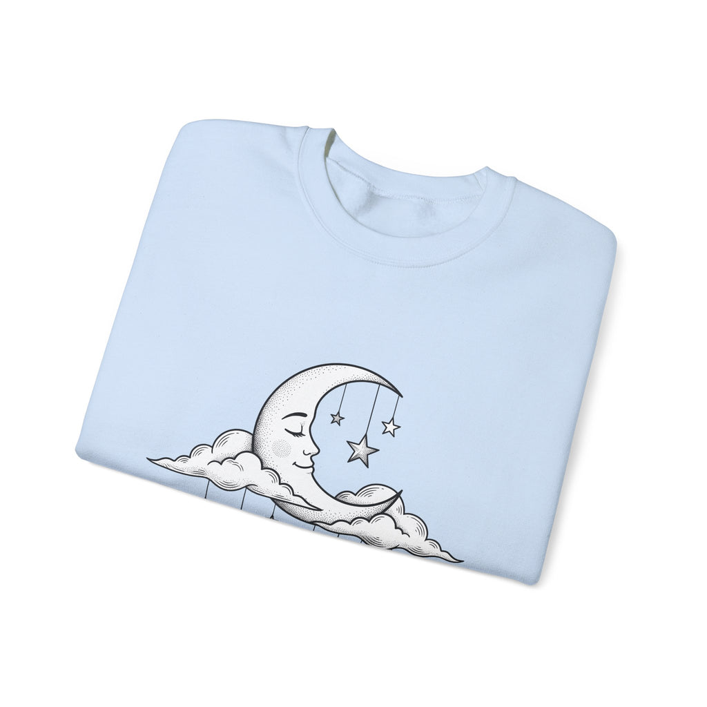 Crescent Moon Sweatshirt Nurses Career Gift Women Line Art Sweatshirt Lunar Sweatshirt Nurse Enthusiast Minimalist Sweatshirt Professional Graphic Clean