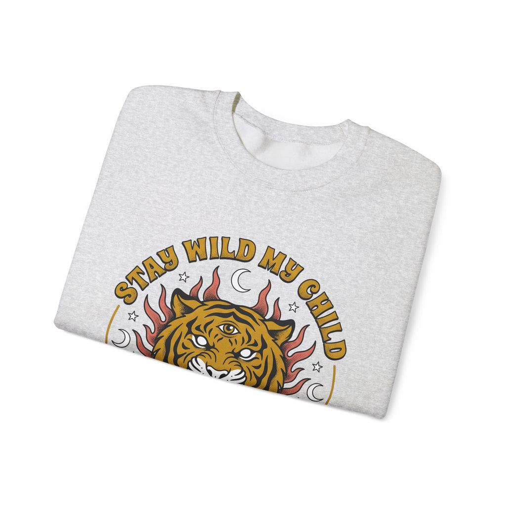 Tiger Head Sweatshirt Boho Chic Animal Gift Women Psychedelic Sweatshirt Tiger Sweatshirt Hippie Fan Tribal Graphic Vintage Rose Sweatshirt