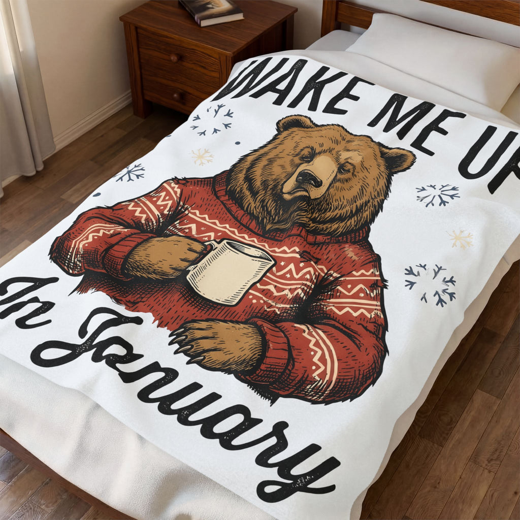 Bear Knitwear Blanket Christmas Cold Gift Women Cabin Blanket Teddy Blanket Xmas Fan Rustic Blanket Frosty Graphic Outline Winter Snow Blanket