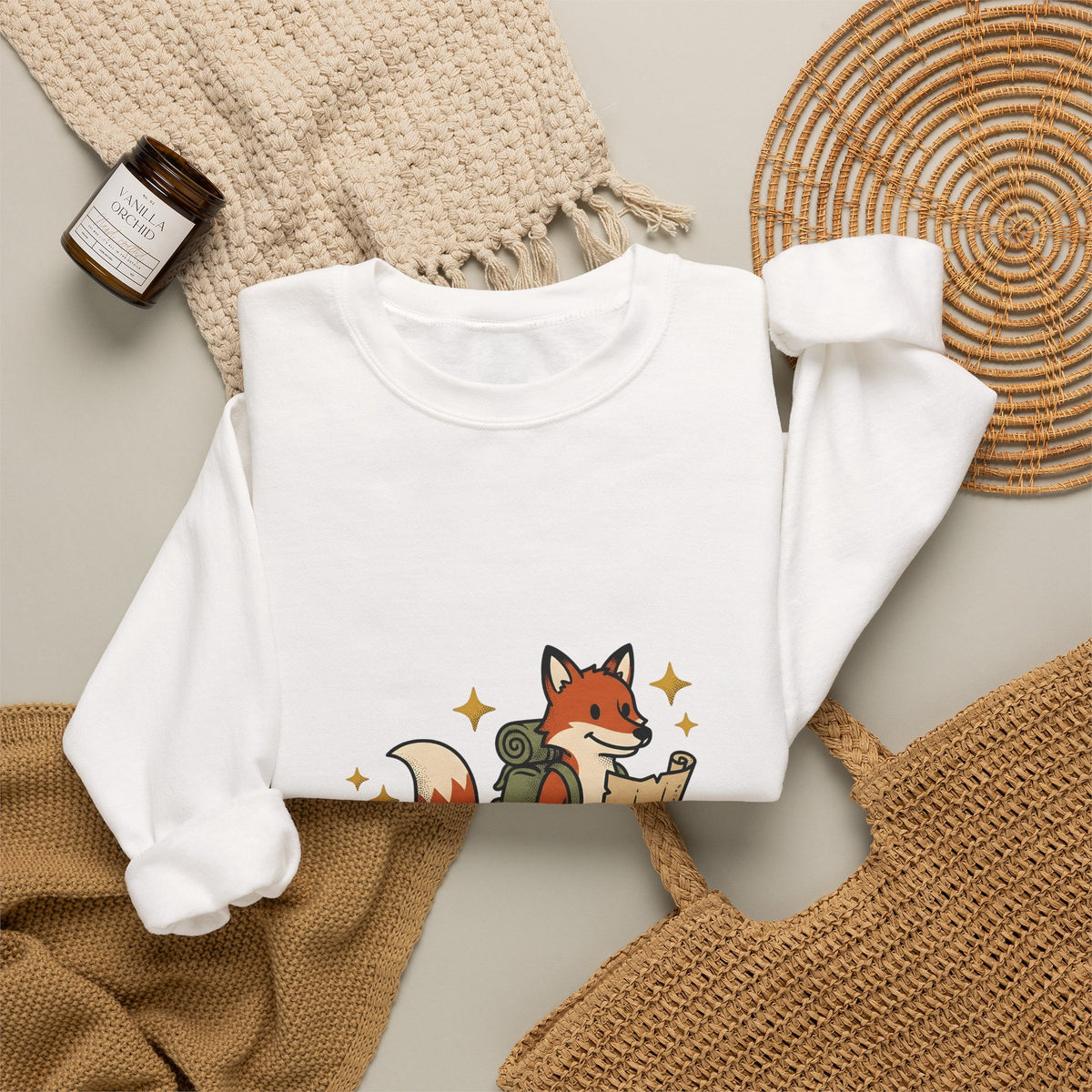 Fox Group Sweatshirt Moms Camping Gift Women Sweet Sweatshirt Foxes Sweatshirt Motherhood Fan Cute Sweatshirt Outdoor Graphic Classic Daypack Sweatshirt