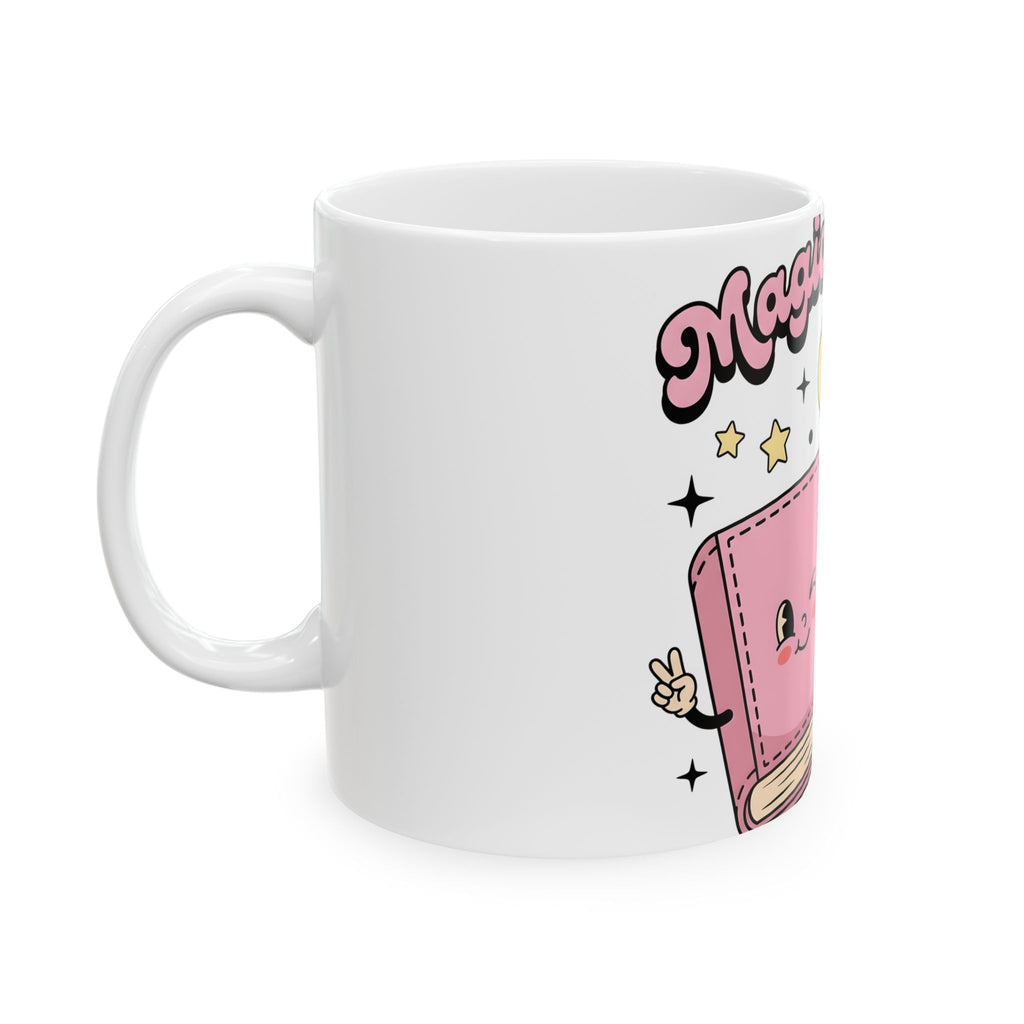 Magic Book Potion Mug Halloween Witchcraft Gift Women Kawaii Mug Spellbook Mug Horror Fan Cute Mug Occult Graphic Cartoon Stars