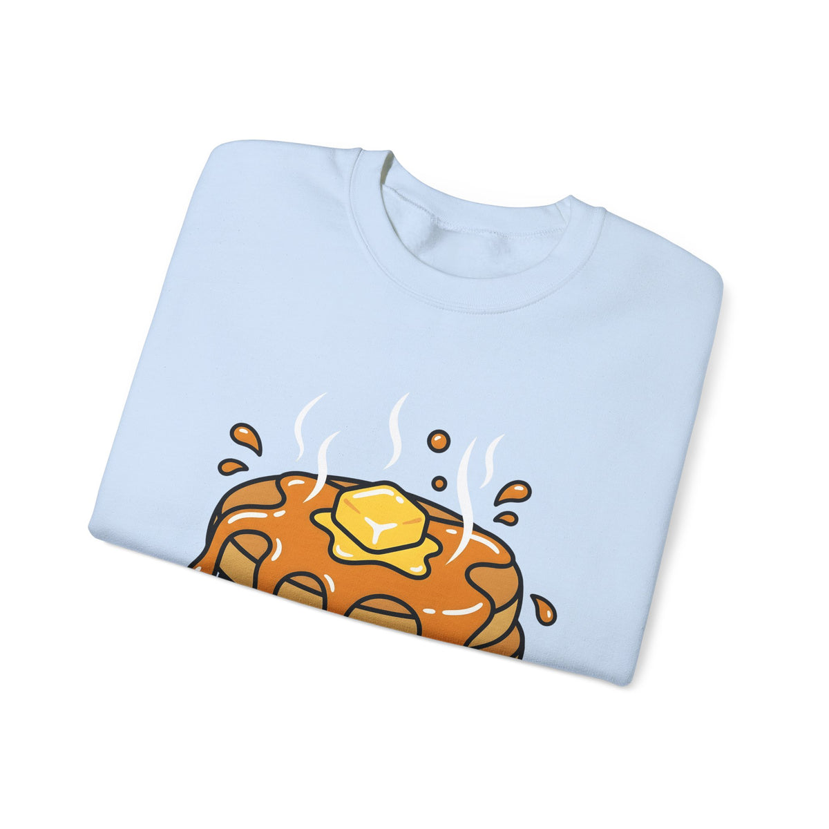 Pancake Stack Desserts Breakfast Gift Cartoon Pancakes Sweets Fan Cartoony Morning Bold Syrup Sweatshirt