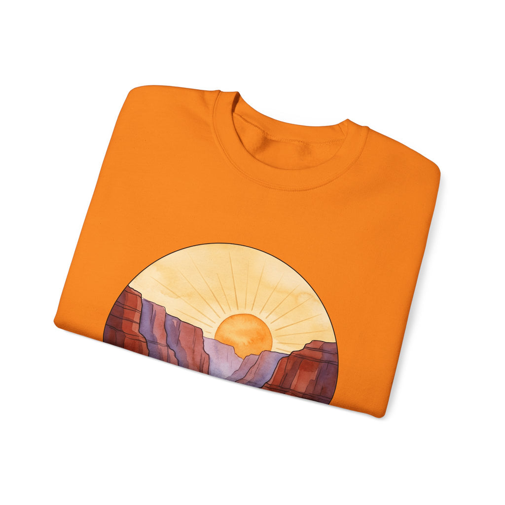 Desert Canyon Sweatshirt Nature Hiking Gift Women Hand Painted Sweatshirt Canyon Sweatshirt Outdoors Enthusiast Painted Sweatshirt Trekker Graphic Retro Dawn