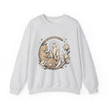 Kitty Stone Sweatshirt Cat Esoteric Gift Women Bohemian Sweatshirt Cat Sweatshirt Cat Fan Mystical Graphic Classic Lotus Blossom Sweatshirt
