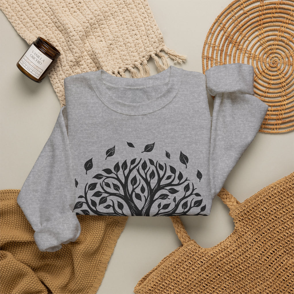 Tree Life Sweatshirt Nature Occult Gift Women Free Spirit Sweatshirt Arboreal Sweatshirt Environmental Enthusiast Bohemian Sweatshirt Mystical Graphic Sleek