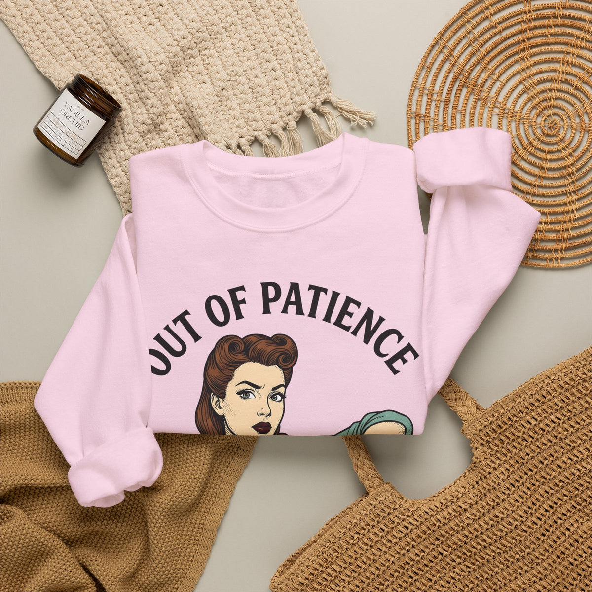 Old Fashioned Female Sweatshirt Moms Puns Gift Women Line Art Sweatshirt Vintage Lady Sweatshirt Motherhood Enthusiast Illustration Graphic Drawing Retro