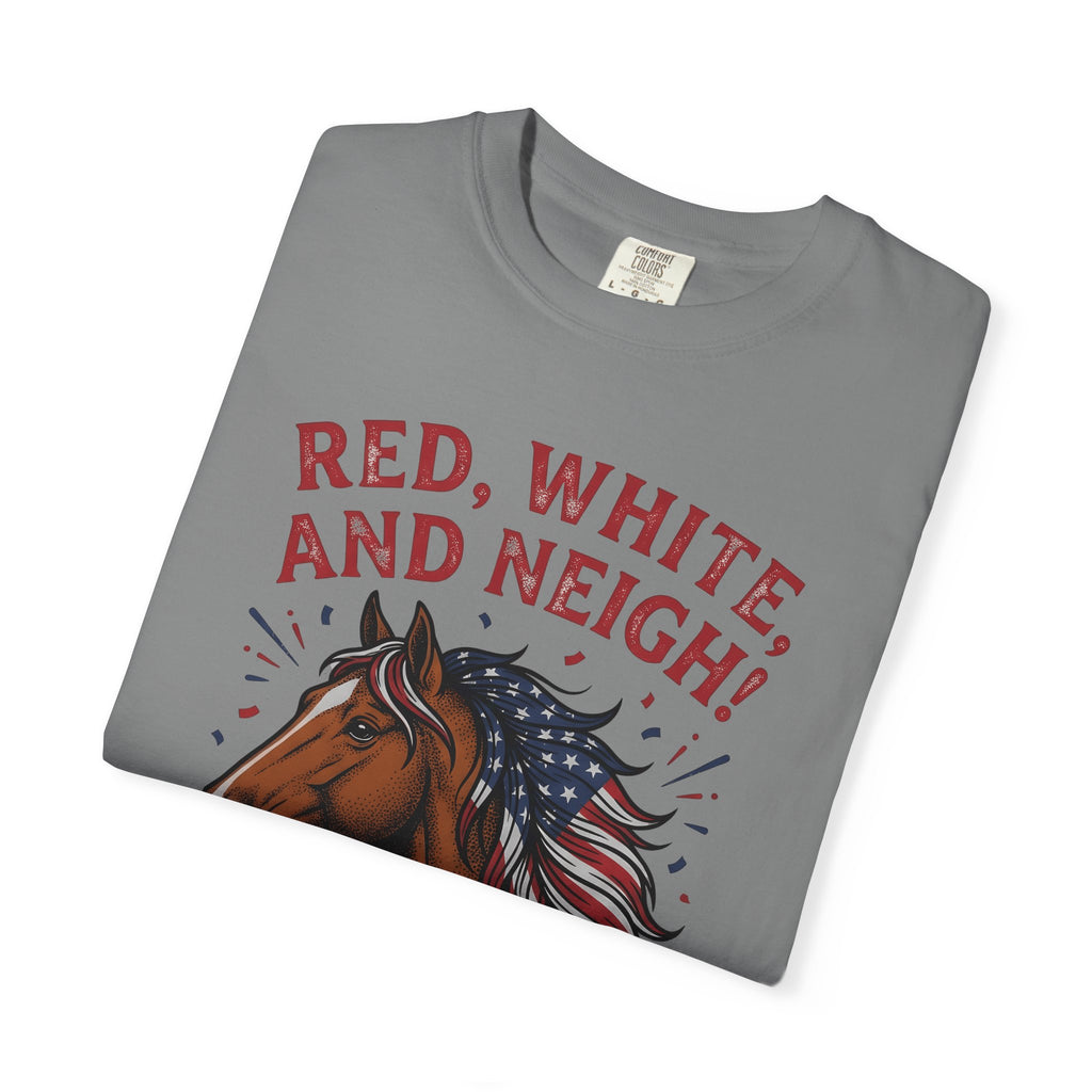 American Horse T-Shirt 4th Of July Wildlife Gift Women Retro T-Shirt Mustang T-Shirt Independence Fan Vintage T-Shirt Animal Graphic Sketch