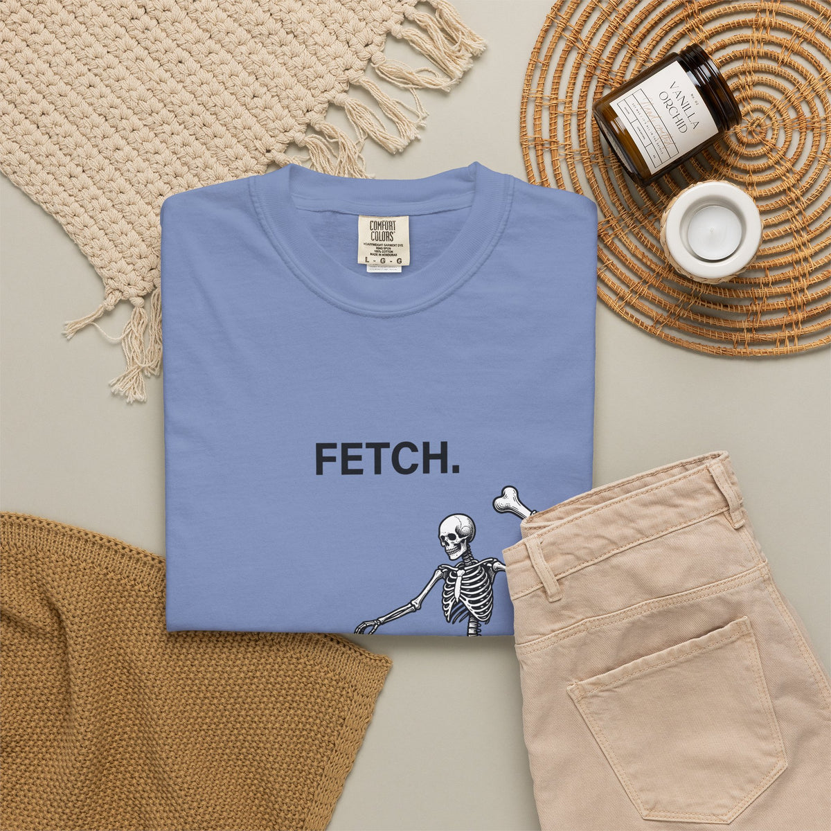 Canine Skeleton T-Shirt Dog Fall Holiday Gift Women Old School T-Shirt Dog Skeleton T-Shirt Dog Fan Retro T-Shirt Autumn Graphic Line Art Skeletal