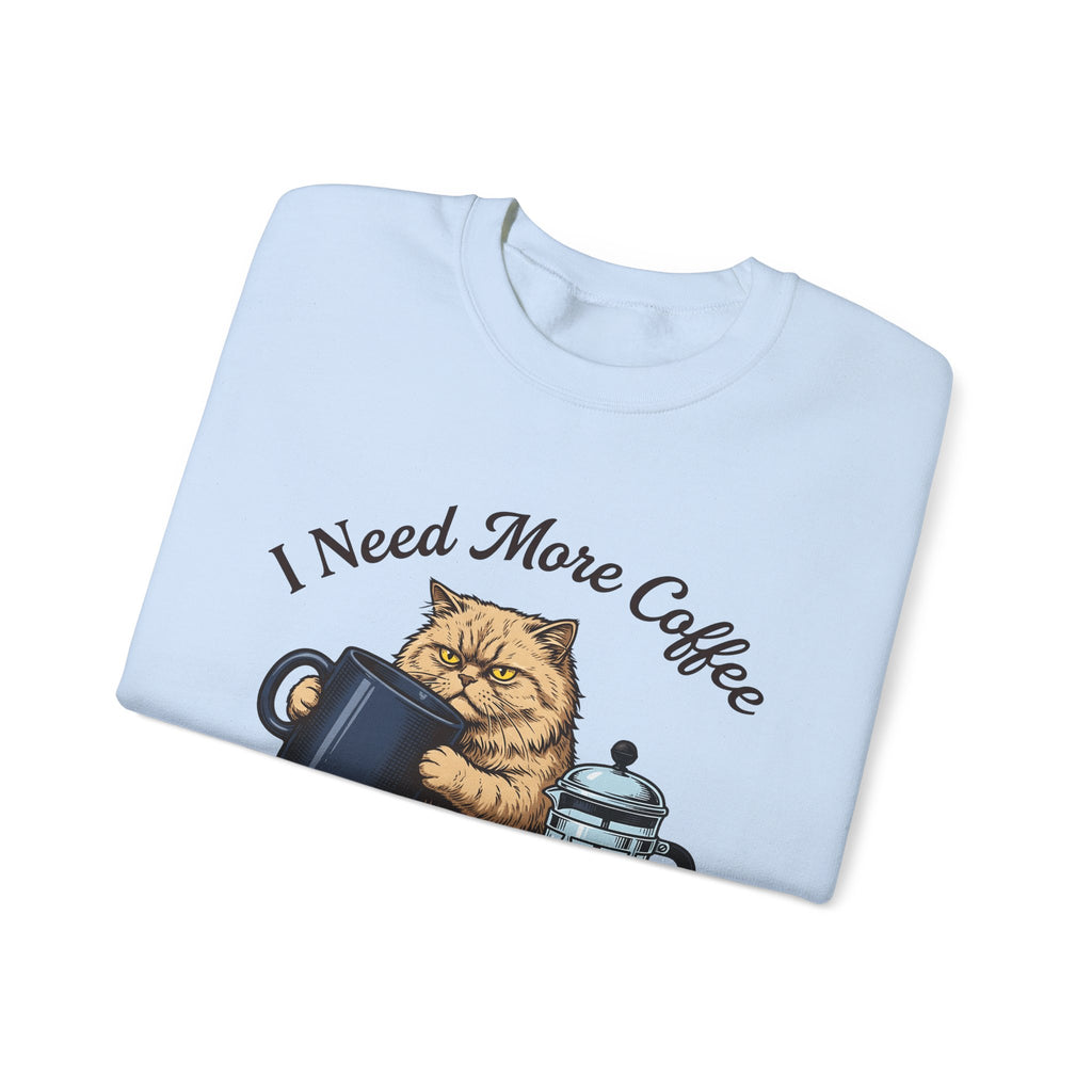 Cranky Cat Sweatshirt Cat Latte Gift Women Old School Sweatshirt Grumpy Cat Sweatshirt Cat Fan Feline Sweatshirt Coffee Graphic Doodle Sweatshirt Sweatshirt