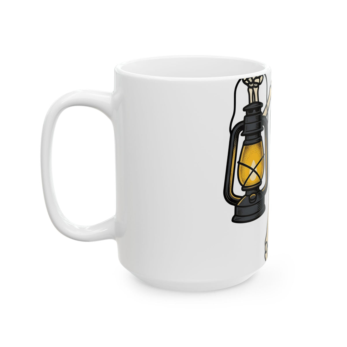 Skeleton Lantern Halloween Spooky Gift Vintage Jack O Lantern Horror Fan Creepy Hand Drawn Mug
