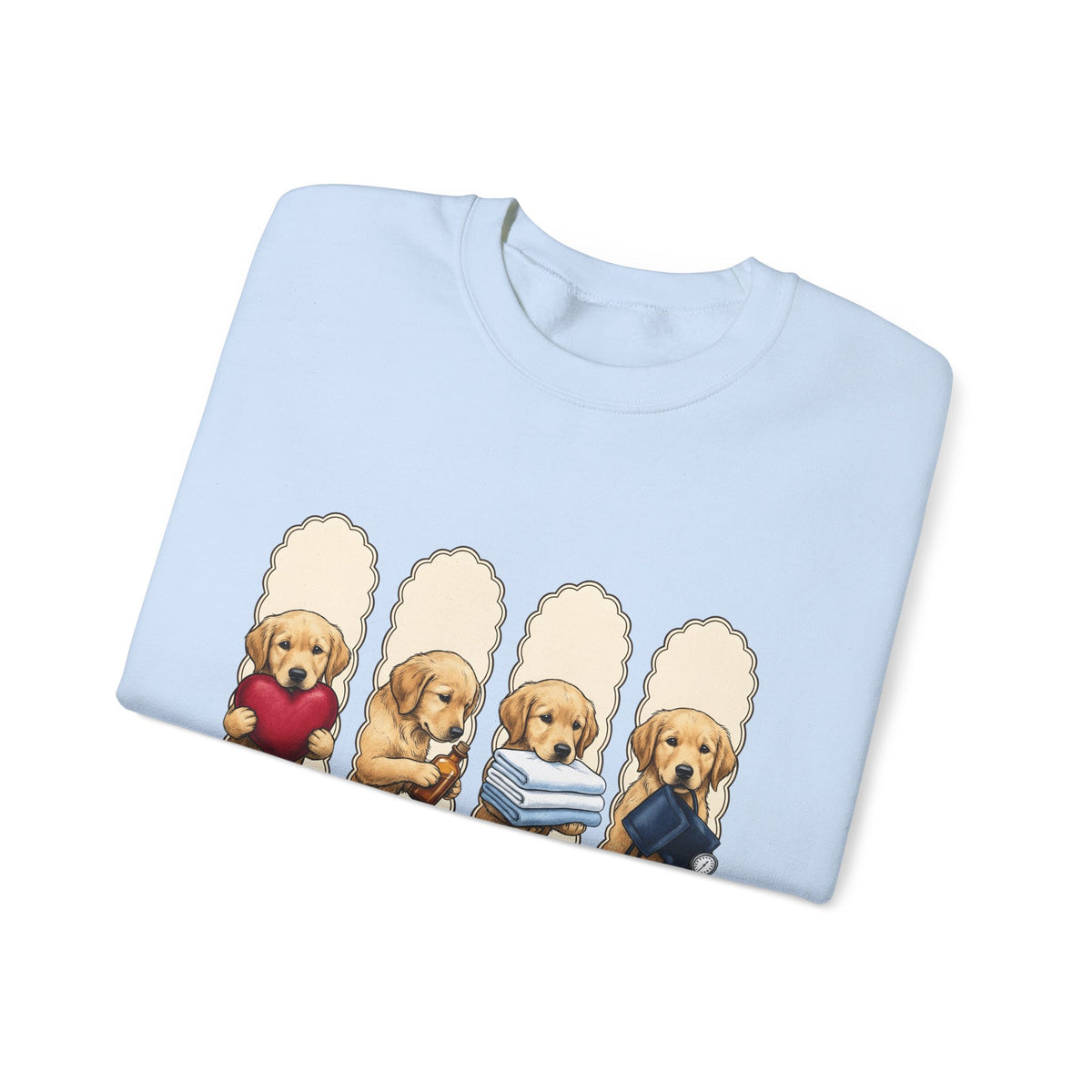 Golden Dog Puppy Nurse Pet Gift Puppy Healthcare Enthusiast Doggo Animal Minimalist Sweatshirt
