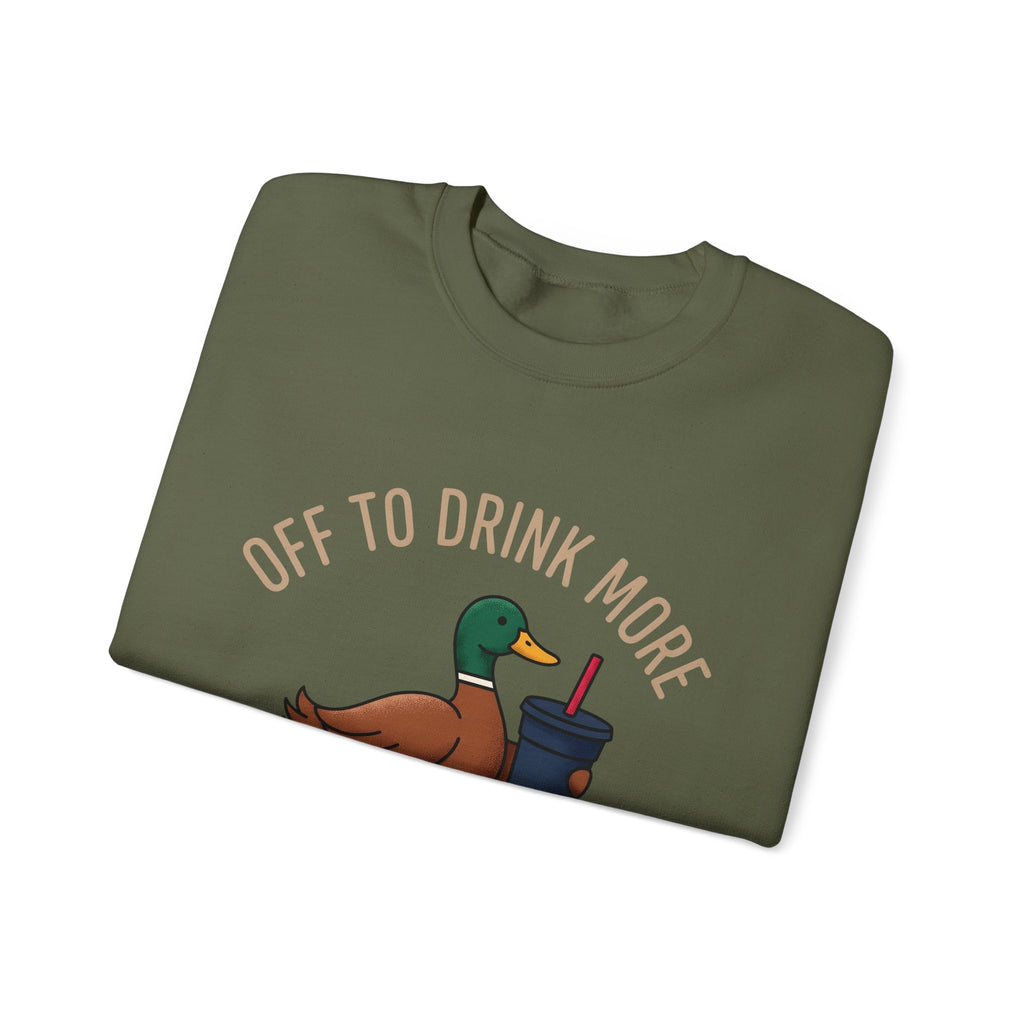 Duck Coffee Glass Sweatshirt Christmas Beverage Gift Women Doodle Sweatshirt Coffee Sweatshirt Sweatshirt Xmas Fan Coffee Cup Sweatshirt Drink Graphic Old School