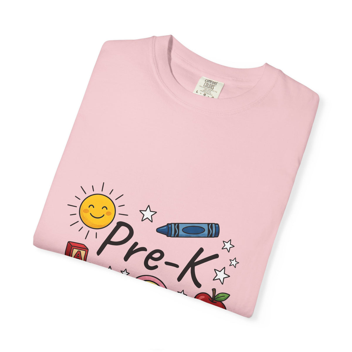 School Items T-Shirt Teacher Kindergarten Gift Women Line Art T-Shirt School Supplies T-Shirt Educator Enthusiast Illustration T-Shirt Preschool