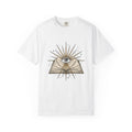 Magic Eye Journal T-Shirt Boho Chic Metaphysical Gift Women Ink T-Shirt Stereogram T-Shirt Hippie Enthusiast Tattoo T-Shirt Spiritual Graphic Retro