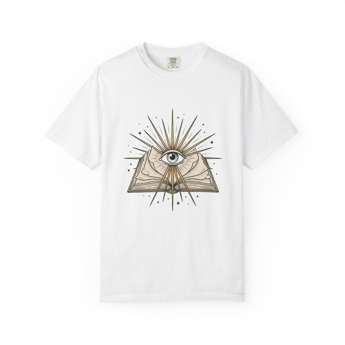 Magic Eye Journal T-Shirt Boho Chic Metaphysical Gift Women Ink T-Shirt Stereogram T-Shirt Hippie Enthusiast Tattoo T-Shirt Spiritual Graphic Retro