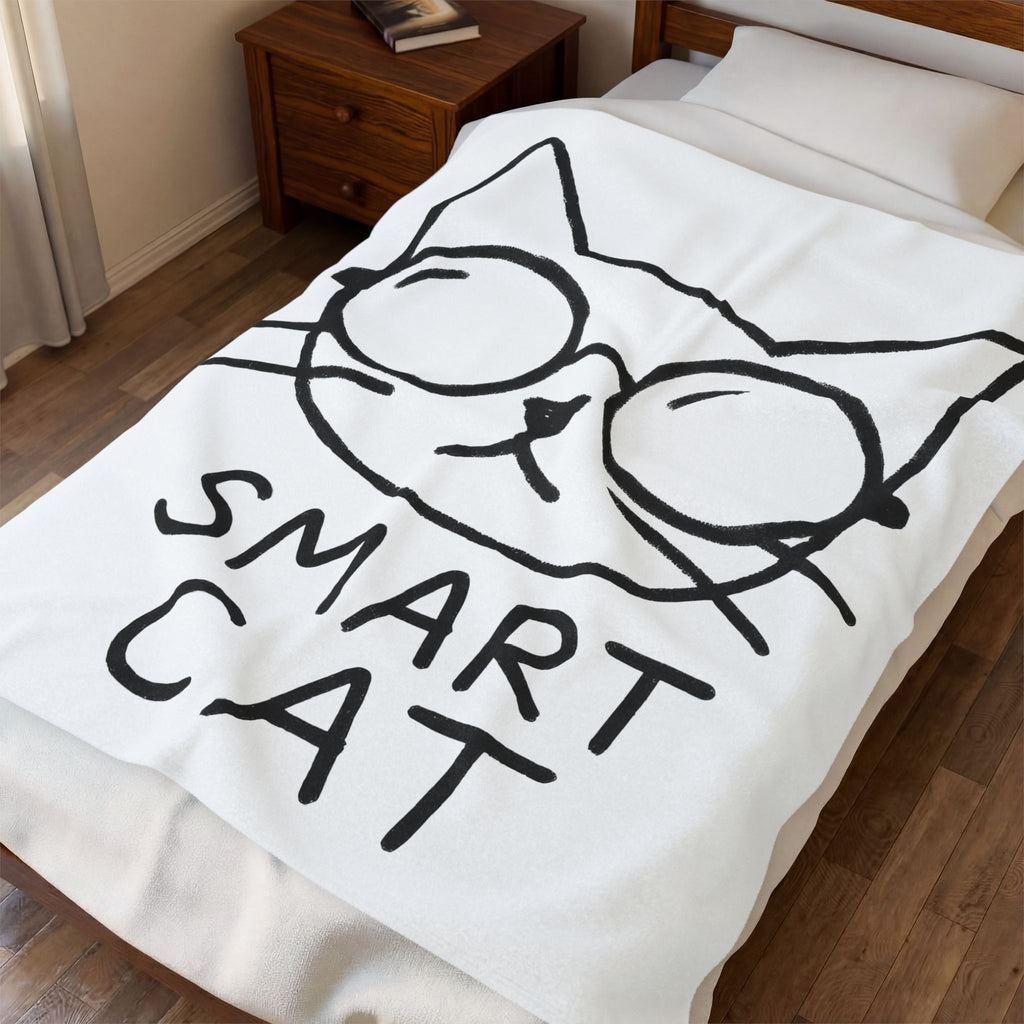 Feline Spectacles Blanket Cat Wildlife Gift Women Cartoon Blanket Cat Glasses Blanket Cat Fan Kitty Graphic Blanket Clean Cat Whiskers Blanket
