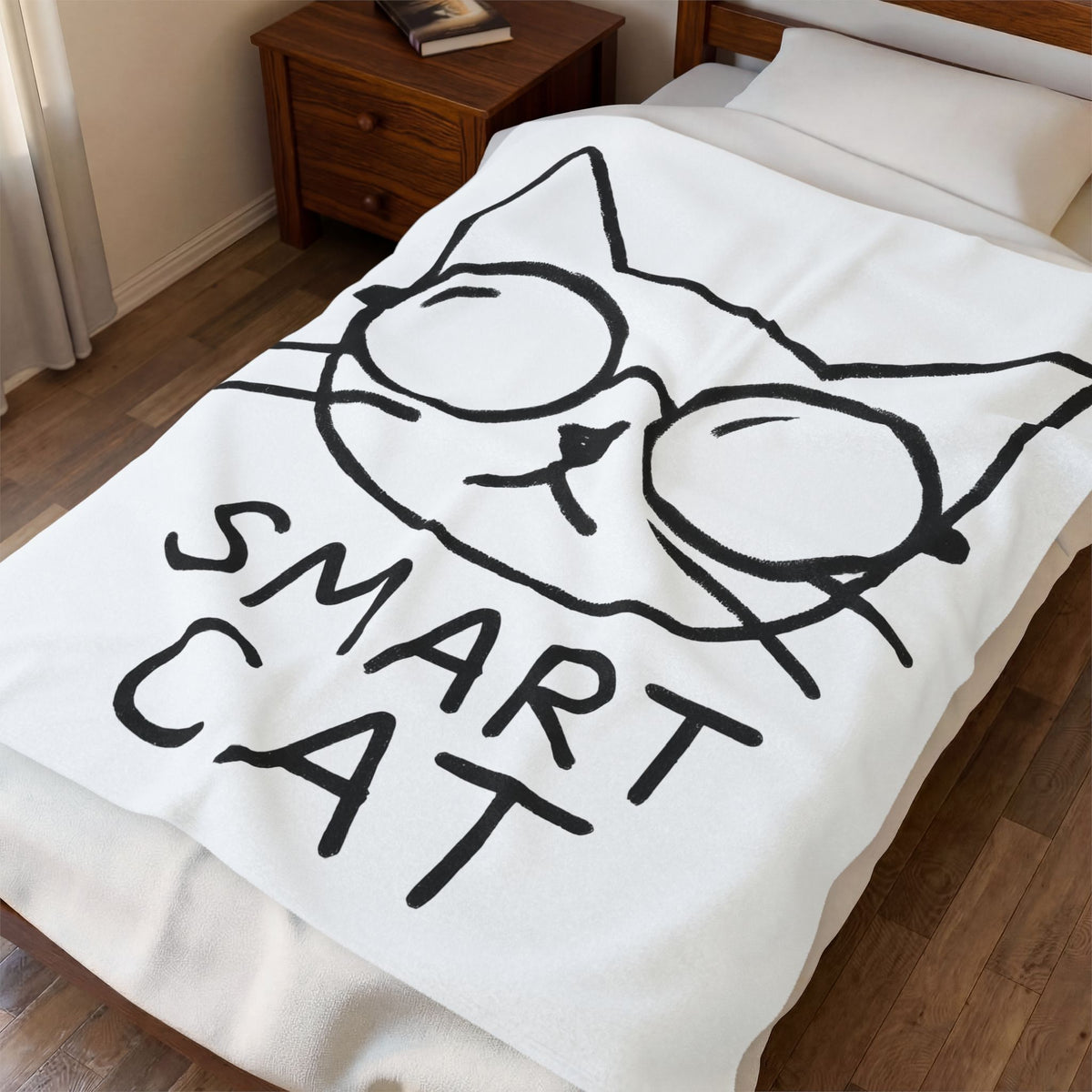 Feline Spectacles Blanket Cat Wildlife Gift Women Cartoon Blanket Cat Glasses Blanket Cat Fan Kitty Graphic Blanket Clean Cat Whiskers Blanket