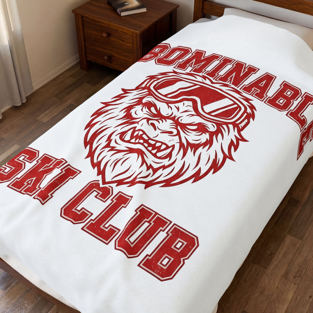 Abominable Snowman Face Blanket Christmas Cold Gift Women Strong Blanket Yeti Blanket Xmas Fan Vintage Blanket Frosty Graphic Antique Snow Goggles